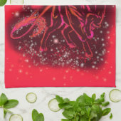 レッドブルランニングのキッチンタオル星空の夜 キッチンタオル (折り畳み)