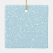 レッドブルーすてきココアキャンディーケーンストッキングクリスマス セラミックオーナメント (裏面)