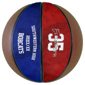 レッドブルーのチームの名前のバラーズのシーズンのギフトの終わり バスケットボール (縦)