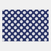 レッドブルーのチームカラーバレーボール3pcコーディネート ラッピングペーパーシート (正面2)