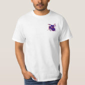 レッドブルーのドラム Tシャツ (正面)
