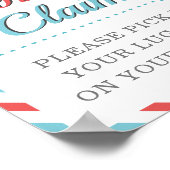 レッドブルーの手荷物受取機貸与表 ポスター (角)