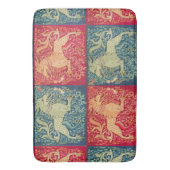 レッドブルーの獣のような中世の獣性ライオン バスマット (正面縦)