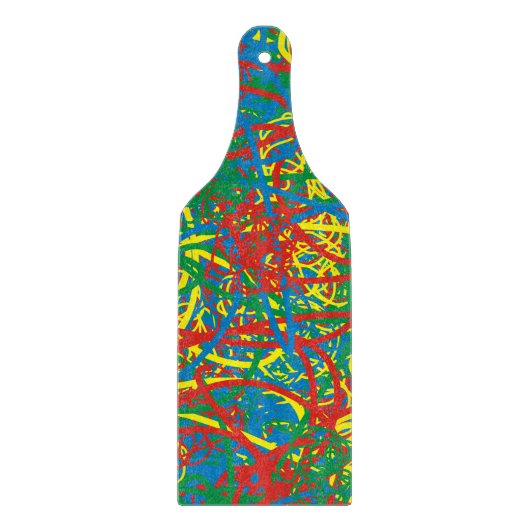 レッドブルーイエローグリーンスクライバーホットメスグラフィティ カッティングボード (正面)