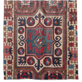 レッドブルーウエスタンサンタフェカウボーイ華美  シャワーカーテン (正面)