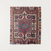 レッドブルーウエスタンサンタフェカウボーイ華美  タペストリー (正面)