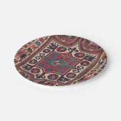 レッドブルーウエスタンサンタフェカウボーイ華美  ペーパープレート (アングル)