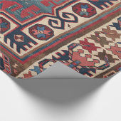 レッドブルーウエスタンサンタフェカウボーイ華美  ラッピングペーパー (角)