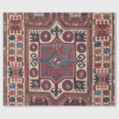 レッドブルーウエスタンサンタフェカウボーイ華美  ラッピングペーパー (フラット)