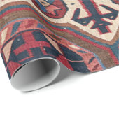 レッドブルーウエスタンサンタフェカウボーイ華美  ラッピングペーパー (ロールコーナー)