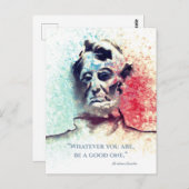 レッドブルーエイブラハムリンカーンウォーターカラーポートレート ポストカード (正面/裏面)