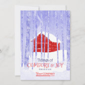 レッドブルーカラフルカンパニークリスマスキャ素朴ビン カード (正面)