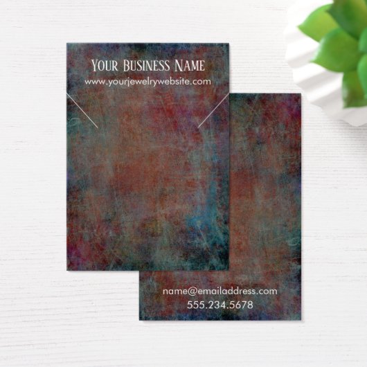 レッドブルーグランジネックレスホルダー表示カード (デスク)