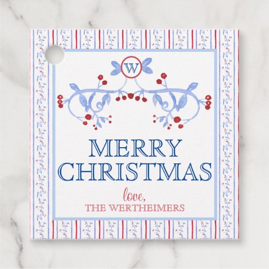 レッドブルーグランドミレニアルオファーギフトラベル フェイバータグ (正面)