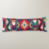 レッドブルーグリーンイエローホワイトオリエンタルキリムラグ ボディピロー (裏面)