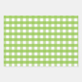 レッドブルーグリーンジンガムのギフトラップシート ラッピングペーパーシート (正面3)