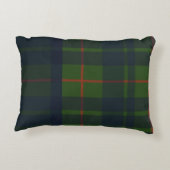 レッドブルーグリーンタータンチェックプレイドスコティッシュプレイド アクセントクッション (裏面)