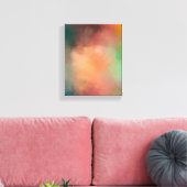 レッドブルーグリーンブラックカラフル抽象芸術アート キャンバスプリント (インサイチュ (リビング))