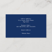 レッドブルーストライプズ政治運動の名刺 名刺 (裏面)