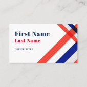 レッドブルーストライプズ政治運動の名刺 名刺 (正面)