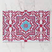 レッドブルーセラミックスタイルアズレジョヴィンテージモノグラム ペーパーパッド (正面)