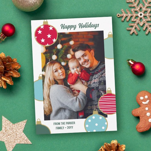 レッドブルーティール(緑がかった色)クリスマスボードベリーハッピーホリデー シーズンカード