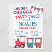 レッドブルートレイン2nd誕生日招待状 招待状 (正面)