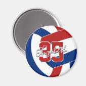 レッドブルーバレーボールチームのパーティーギフト10未満 マグネット (正面/裏面)