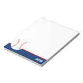 レッドブルーパーソナライズされた野球 ノートパッド (回転)