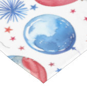 レッドブルーフェスティバルバルーン7月4日テーブルクロス テーブルクロス (アングル)