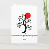 レッドブルーフラワーズ誕生日カード カード (裏面)