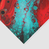 レッドブルーブラック抽象芸術、デコパージュ、バッグ詰め 薄葉紙 (詳細)