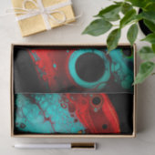 レッドブルーブラック抽象芸術、デコパージュ、バッグ詰め 薄葉紙 (ギフト)