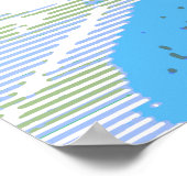 レッドブルーポップ・アートの・アートJFKジョン・F・ケネディ ポスター (角)