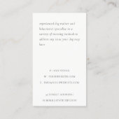 レッドブルーレトロブルーフランスのブルドッグトレーナー 名刺 (裏面)