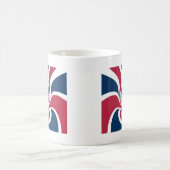 レッドブルー万華鏡のように千変万化するパターンアートプリント コーヒーマグカップ (中央)