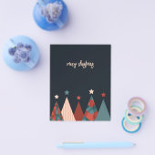 レッドブルー抽象芸術クリスマスツリー季節 チラシ (シングル)