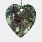 レッドブルー抽象芸術グランジグラフィックデザインアート セラミックオーナメント (右)