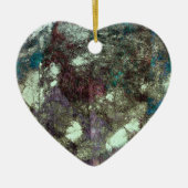 レッドブルー抽象芸術グランジグラフィックデザインアート セラミックオーナメント (正面)