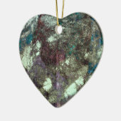 レッドブルー抽象芸術グランジグラフィックデザインアート セラミックオーナメント (左)