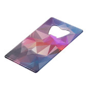 レッドブルー抽象芸術ピラミッドアート クレジットカード栓抜き (正面アングル)