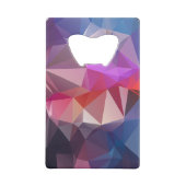 レッドブルー抽象芸術ピラミッドアート クレジットカード栓抜き (裏面)