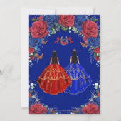 レッドブルー王室のフローラ女子ツインズキンセアニラXV 招待状 (裏面)