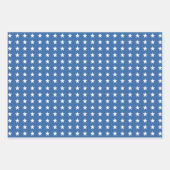 レッドブルー白ストライプ星と星愛国 ラッピングペーパーシート (正面2)