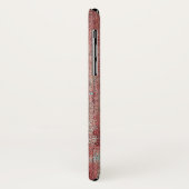 レッドブルー素朴ウッドイニシャル名 Case-Mate iPhoneケース (裏面/左)