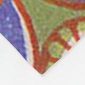 レッドブルー素朴サークルエカラフルジプトのアートパターン フリースブランケット (角)