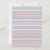 レッドブルー花火ロケット7月4日パーティーインビタ 招待状 (裏面)