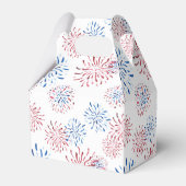 レッドブルー花火7月4日パーティー フェイバーボックス (裏面サイド)