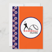 レッドブルー野球女子ボーイバースデーパーティー 招待状 (裏面)