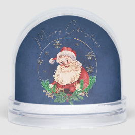 レッドブルー金ゴールドサンタファミリーフォトメリークリスマス